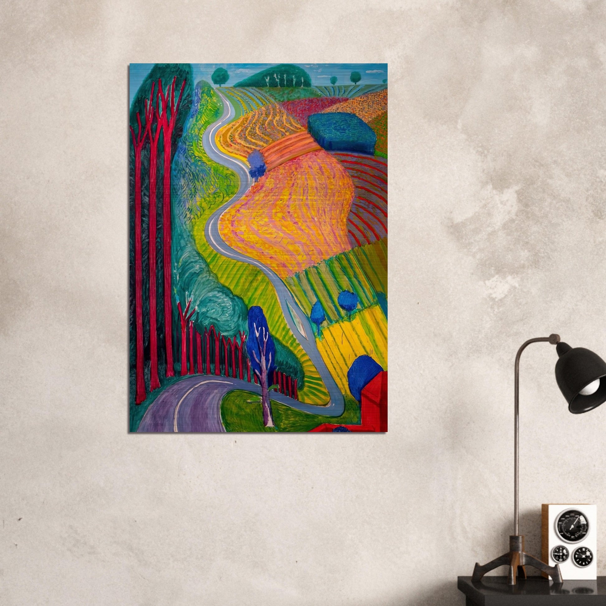 David Hockney - David Hockney Brushed Aluminum Print - 70x100 cm / 28x40 inches | David Hockney Aluminum Print | David Hockney Prints