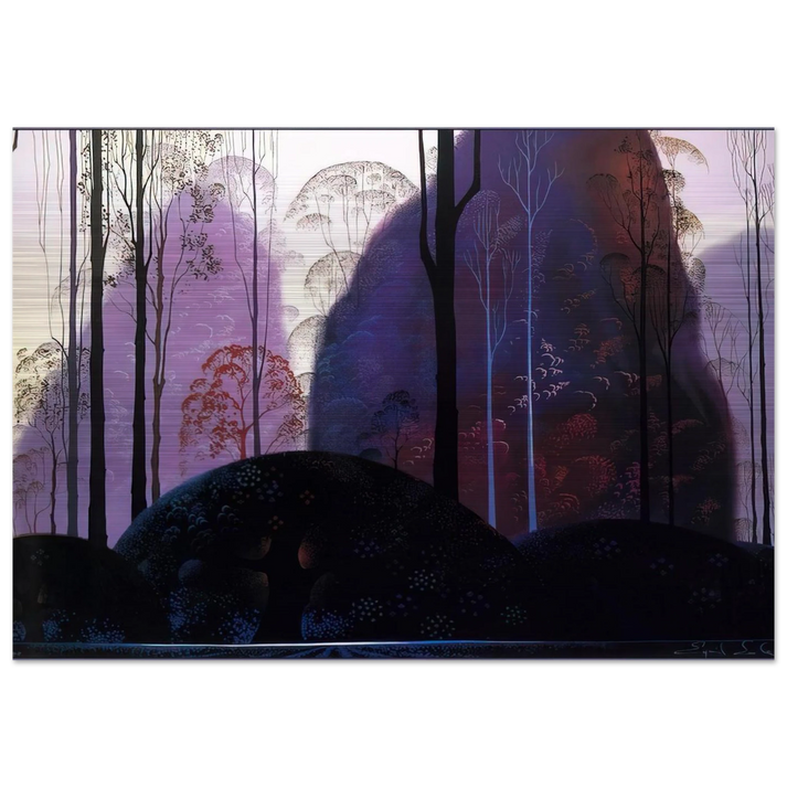 Mauve Redand Purple - Eyvind Earle Brushed Aluminum Print - 70x100 cm / 28x40 inches | Eyvind Earle Aluminum Print | Eyvind Earle Prints