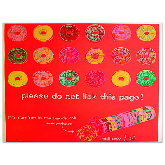 Andy Warhol - Life Savers Fine Art Poster - 13x18 cm / 5x7 inches