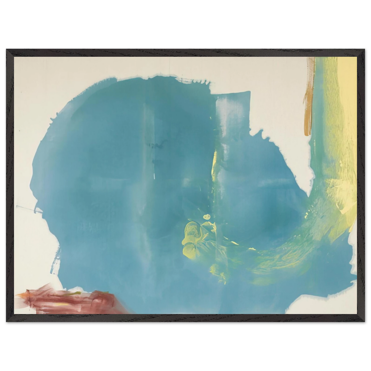 Helen Frankenthaler - Where Necessary - 1977 Wall art - 45x60 cm / 18x24 inches - Premium Wooden Framed Poster With Fine Art Paper - White frame