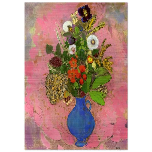 FLOWERS 1905 - Odilon Redon Brushed Aluminum Print - 70x100 cm / 28x40 inches | Odilon Redon Aluminum Print | Odilon Redon Prints