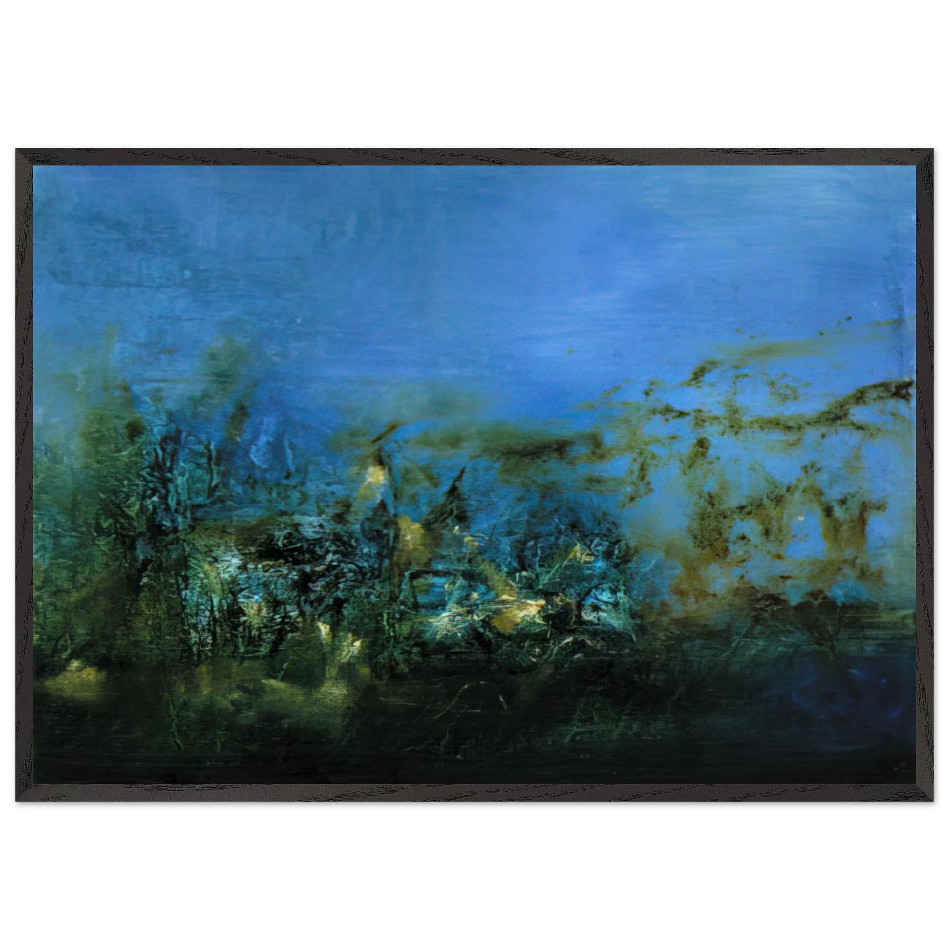 14 10 2002 2002 - Zao Wou-Ki Framed Art Print – Black Wooden Frame - Default Title - -Framed Art Print