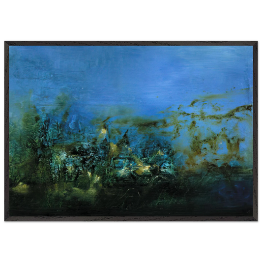 14 10 2002 2002 - Zao Wou-Ki Framed Art Print – Black Wooden Frame - Default Title - -Framed Art Print