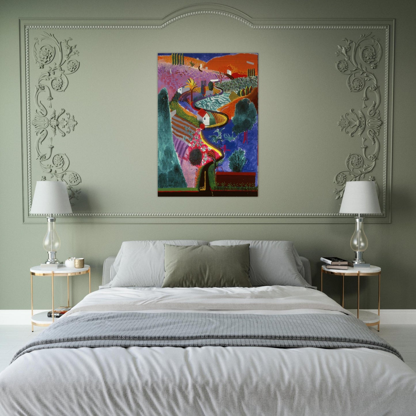 David Hockney - David Hockney Brushed Aluminum Print - 70x100 cm / 28x40 inches | David Hockney Aluminum Print | David Hockney Prints