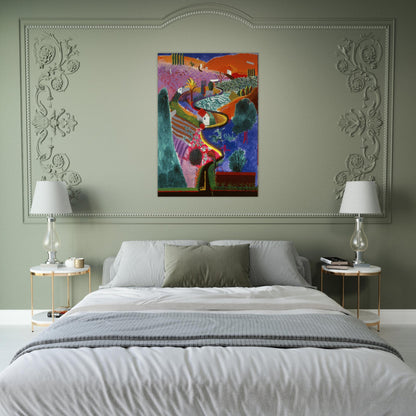 David Hockney - David Hockney Brushed Aluminum Print - 70x100 cm / 28x40 inches | David Hockney Aluminum Print | David Hockney Prints