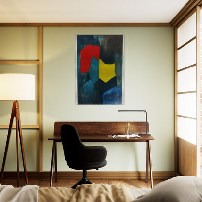 XVI - 1964 - Serge Poliakoff Brushed Aluminum Print - 70x100 cm / 28x40 inches | Serge Poliakoff Aluminum Print | Serge Poliakoff Prints