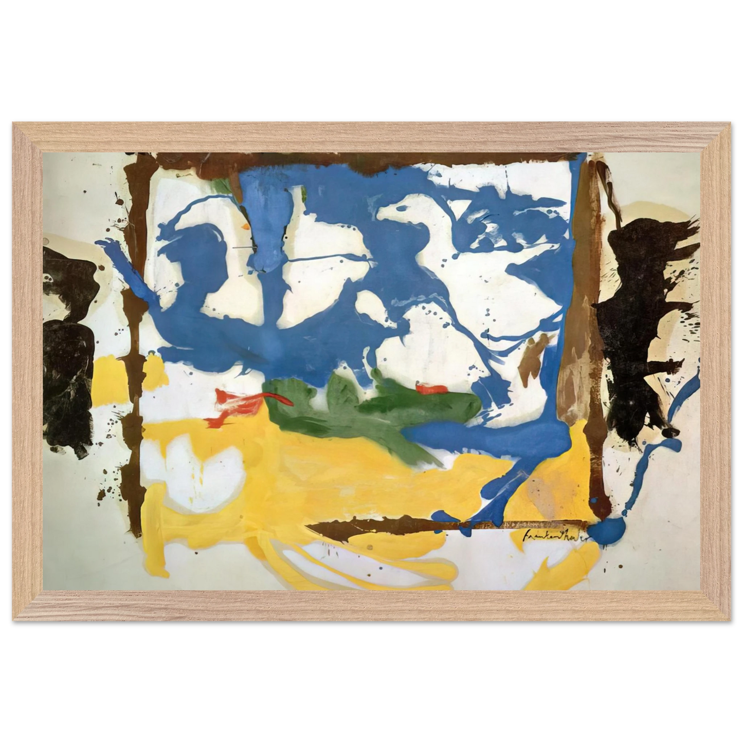 Helen Frankenthaler - Swan Lake #2 - 1961 Wall art - A3 (29.7 x 42  cm) - Fine Art Poster - -