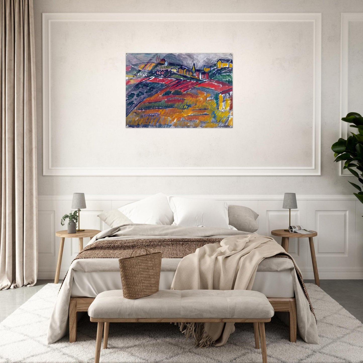 LANDSCAPE WITH RED AND YELLOW - Raoul Dufy Acrylic Print - 70x100 cm / 28x40″ inches | Raoul Dufy Wall Art | Raoul Dufy Prints