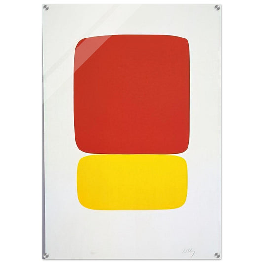 Red over Yellow from Suite of Twenty-Seven Color Lithographs - Ellsworth Kelly Acrylic Print - 70x100 cm / 28x40″ inches