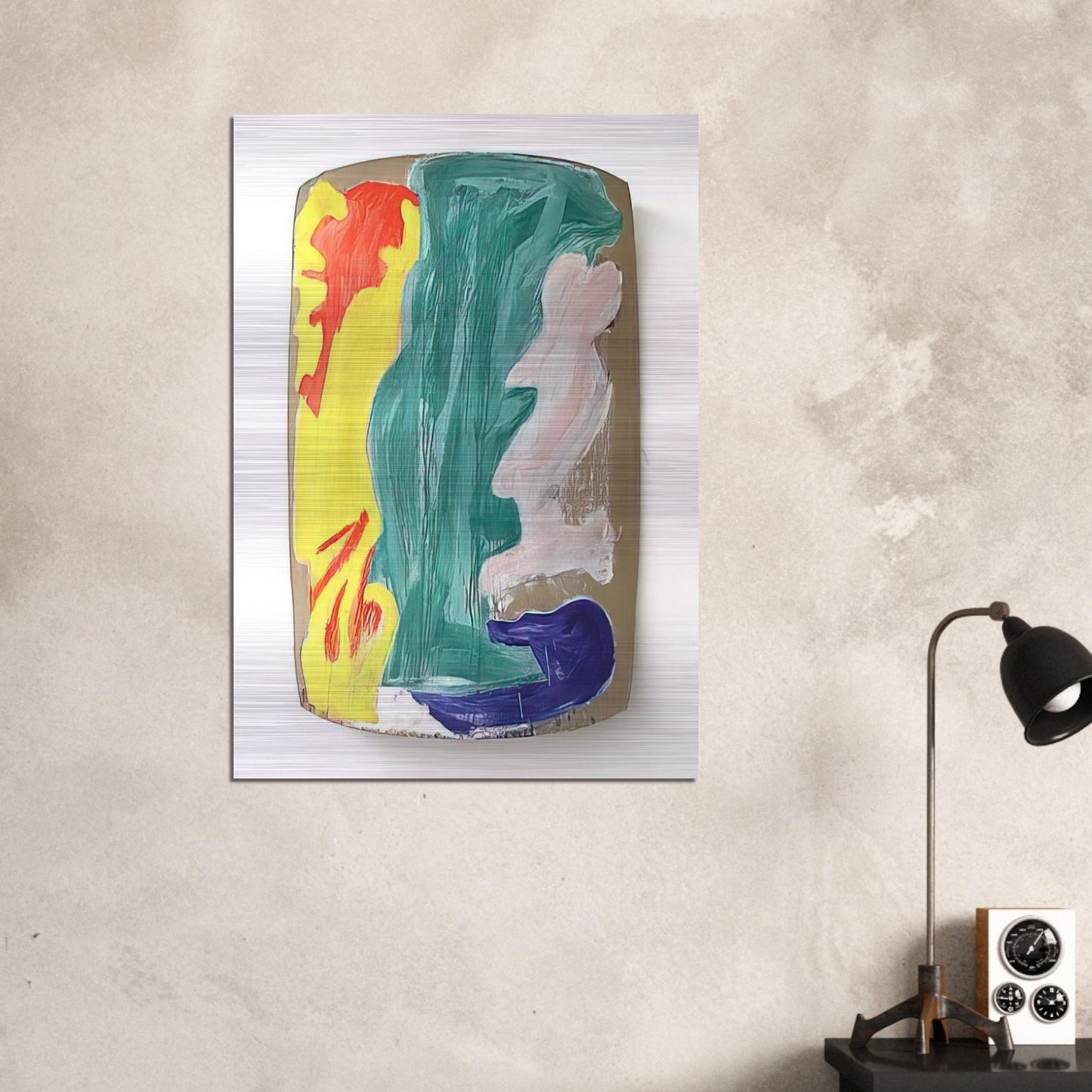 Baton - 1986 - Ron Gorchov Brushed Aluminum Print - 70x100 cm / 28x40 inches | Ron Gorchov Aluminum Print | Ron Gorchov Prints