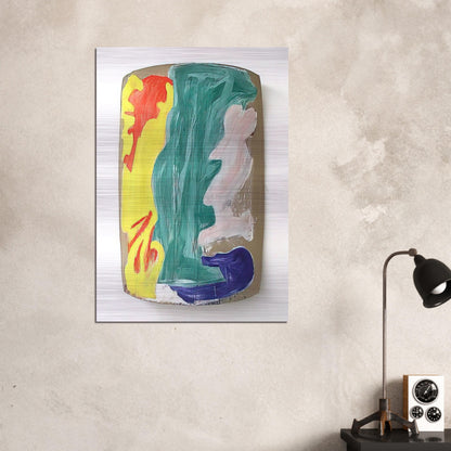 Baton - 1986 - Ron Gorchov Brushed Aluminum Print - 70x100 cm / 28x40 inches | Ron Gorchov Aluminum Print | Ron Gorchov Prints