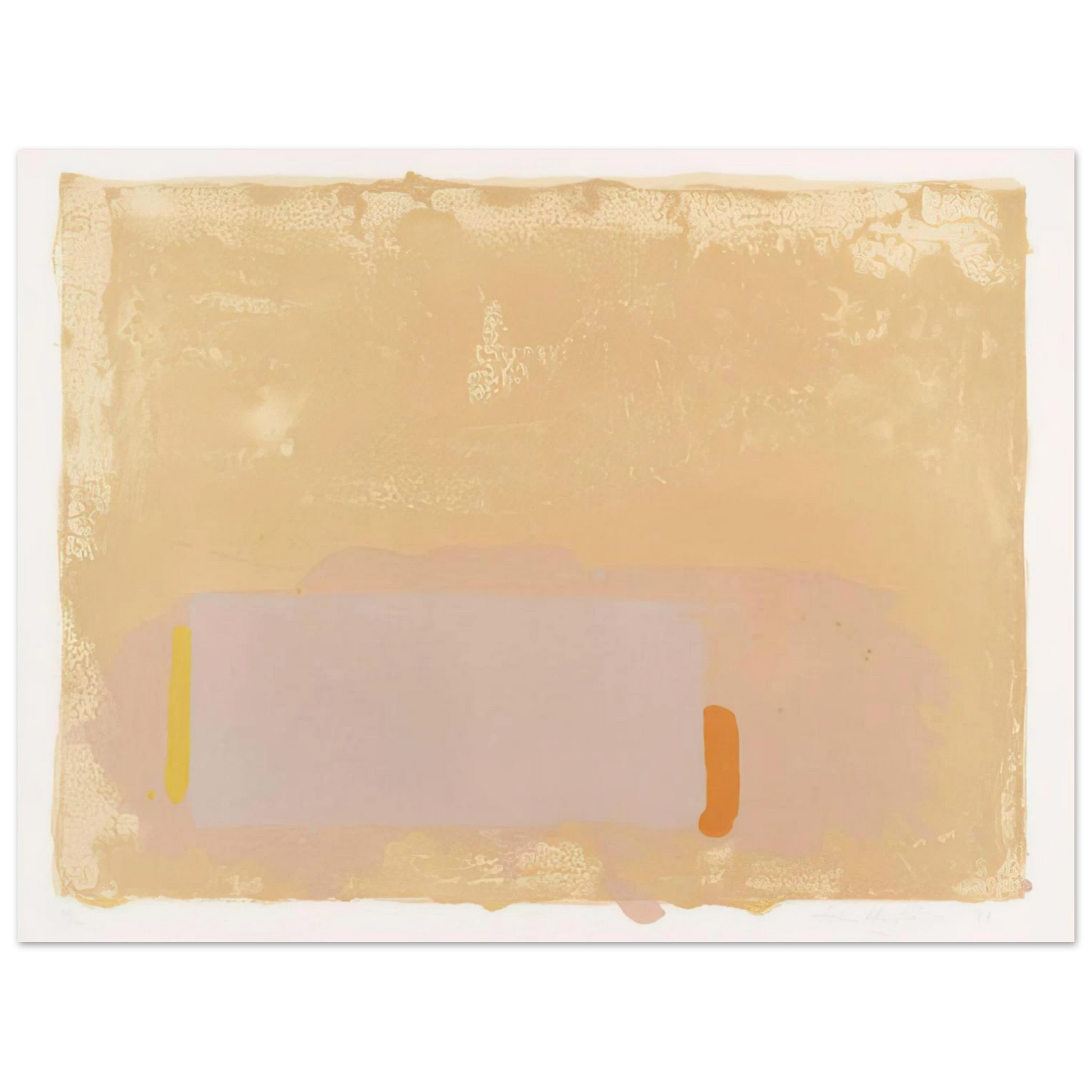John Hoyland - Brown-Beige-Pink - 1971 Fine Art Poster - Default Title