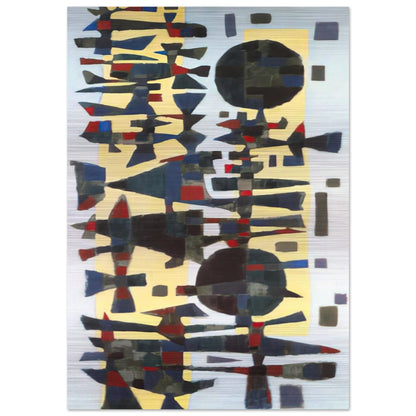 Fête en Zeeland - 1955 - Alfred Manessier Brushed Aluminum Print - 70x100 cm / 28x40 inches | Alfred Manessier Aluminum Print | Alfred Manessier Prints