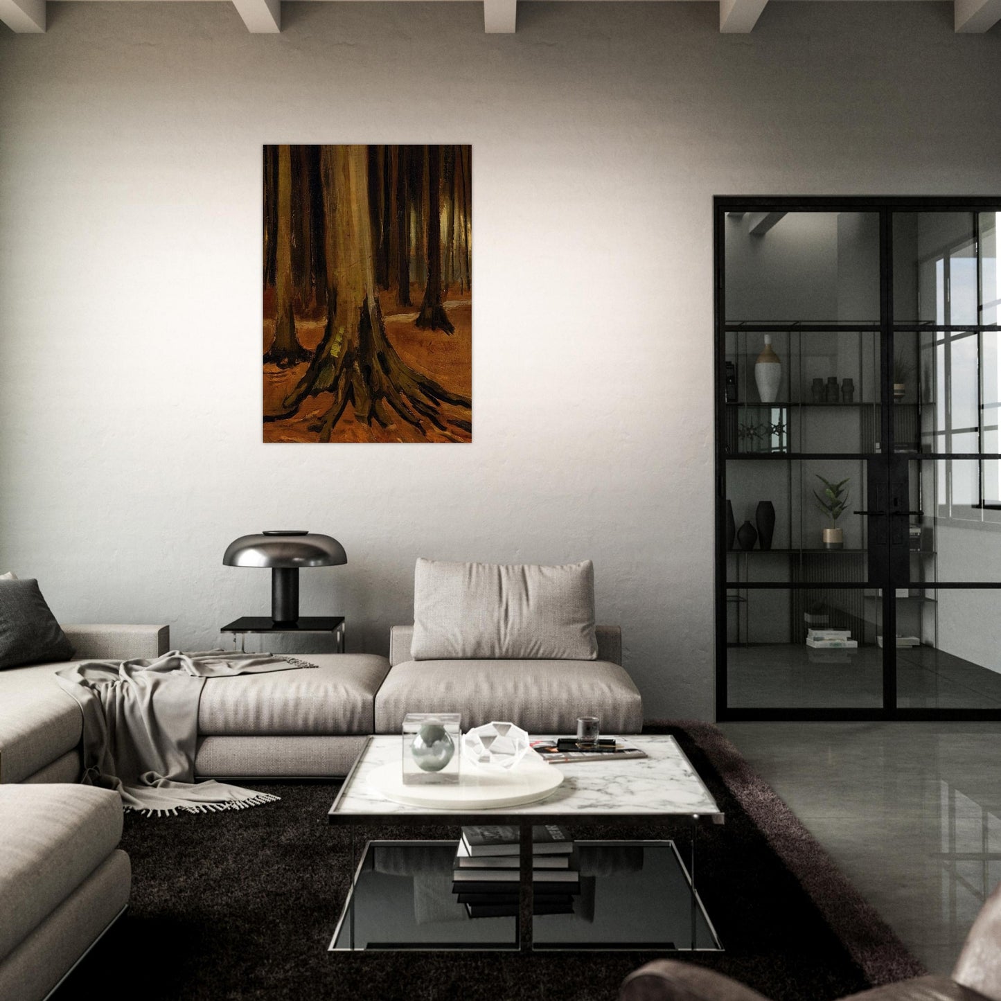 Girl in the Woods - Vincent van Gogh Brushed Aluminum Print - 70x100 cm / 28x40 inches | Vincent van Gogh Aluminum Print | Vincent van Gogh Prints