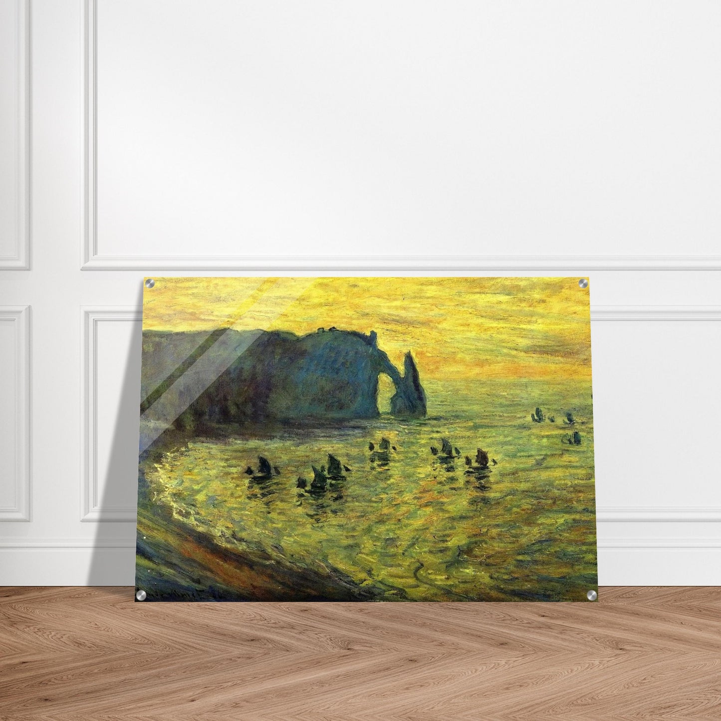 The Cliffs at Etretat - claude monet Acrylic Print - 70x100 cm / 28x40″ inches