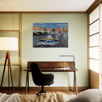 PORT DE MARSEILLE 1917 - Henri Matisse Brushed Aluminum Print - 70x100 cm / 28x40 inches | Henri Matisse Aluminum Print | Henri Matisse Prints