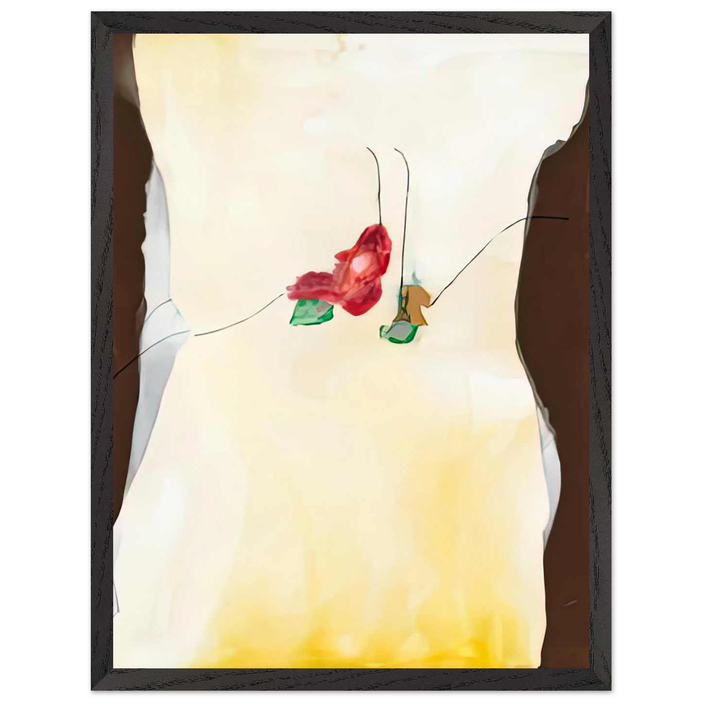 Helen Frankenthaler - Chill Factor, 1973- Wall Art - 60x80 cm / 24x32 inches - Premium Wooden Framed Poster With Fine Art Paper - Wood frame