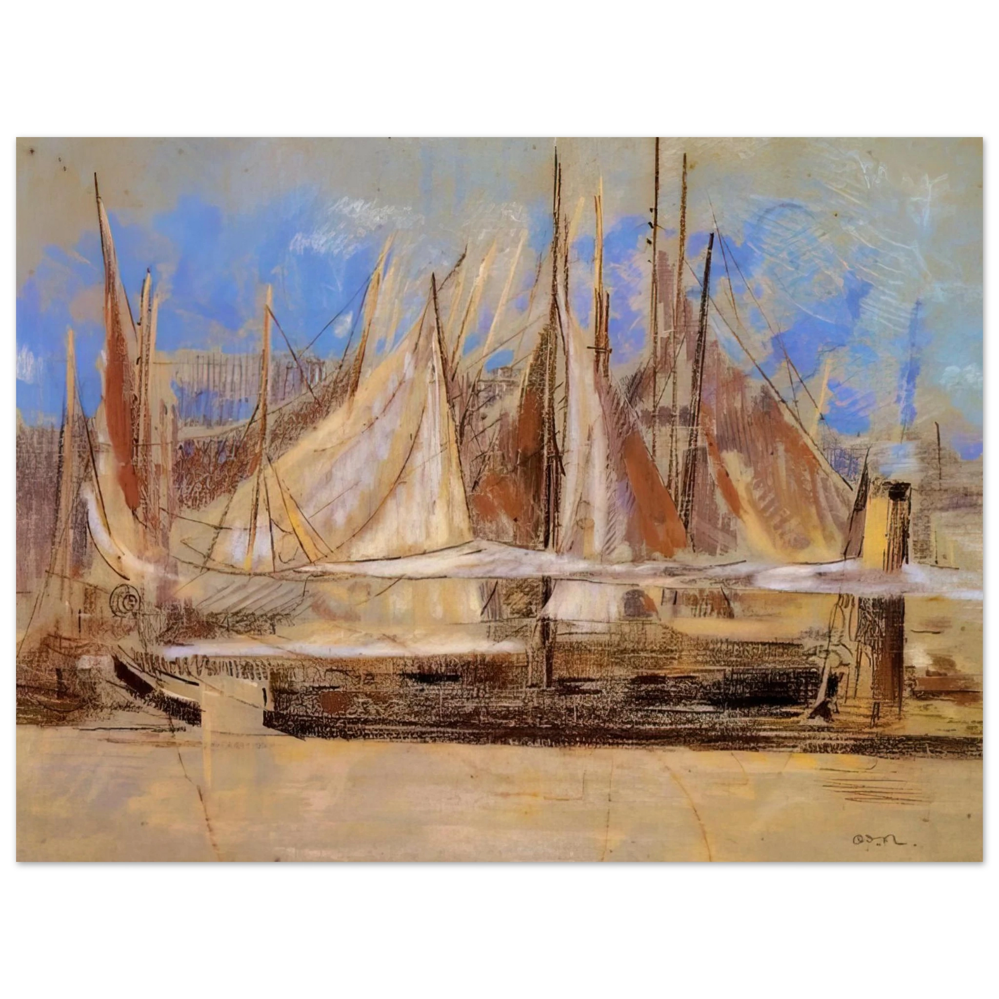 Odilon Redon - YACHTS AT ROYAN 1902 Fine Art Poster - Default Title