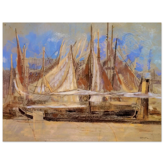 Odilon Redon - YACHTS AT ROYAN 1902 Fine Art Poster - Default Title