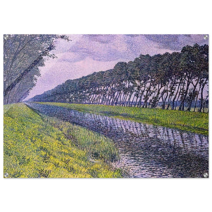 CANAL IN FLANDERS 1894 1 - Theo van Rysselberghe Acrylic Print - 70x100 cm / 28x40″ inches | Theo van Rysselberghe Wall Art | Theo van Rysselberghe Prints