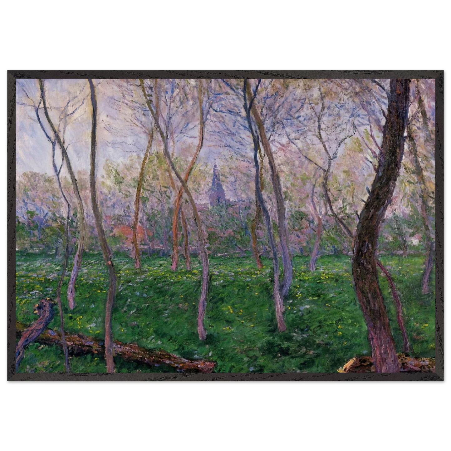 Bennecourt - claude monet Framed Art Print – Black Wooden Frame - Default Title - -Framed Art Print