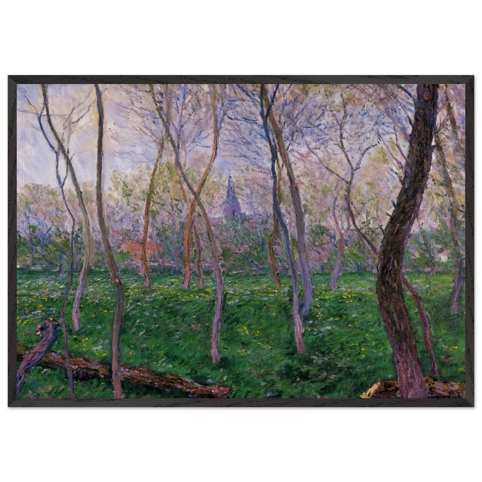 Bennecourt - claude monet Framed Art Print – Black Wooden Frame - Default Title - -Framed Art Print