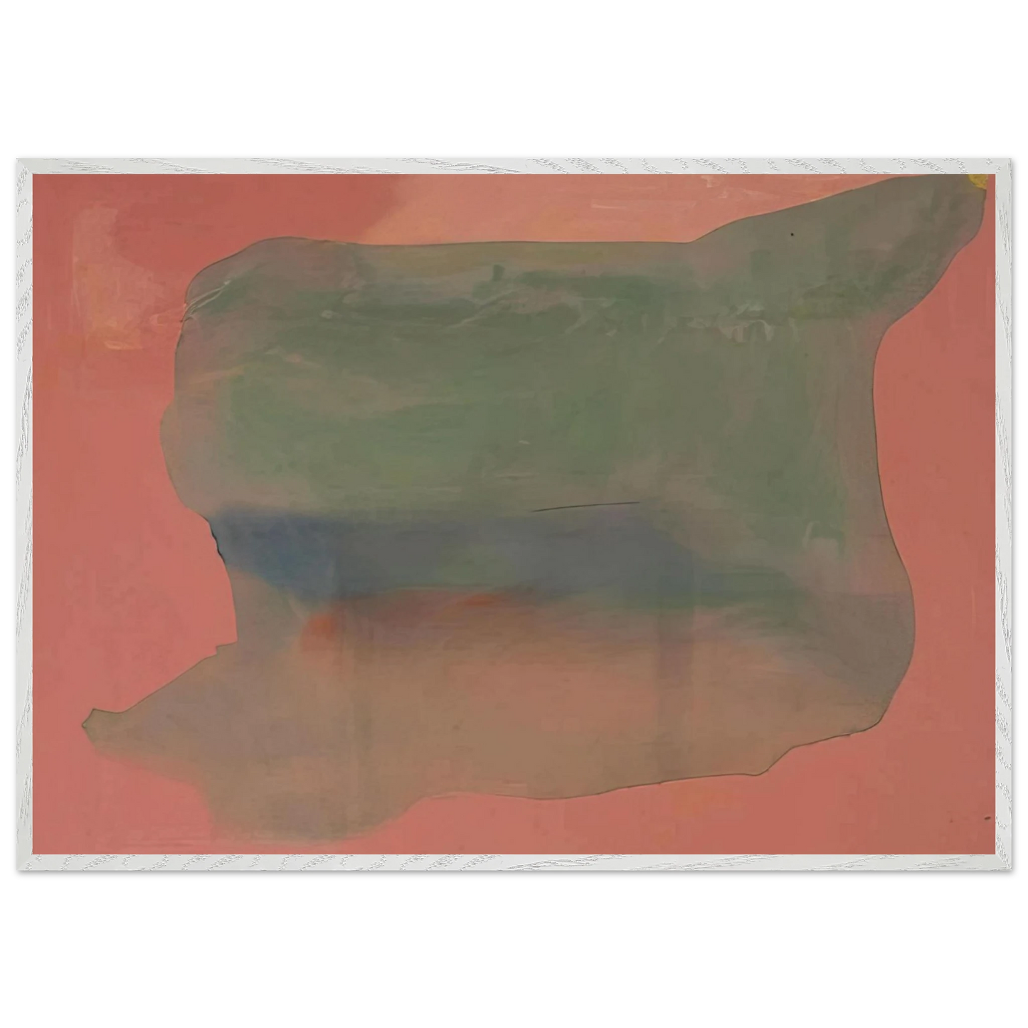 Helen Frankenthaler - Yearning - 1973 Wall art - 20x25 cm / 8x10 inches - Premium Wooden Framed Poster With Fine Art Paper - White frame