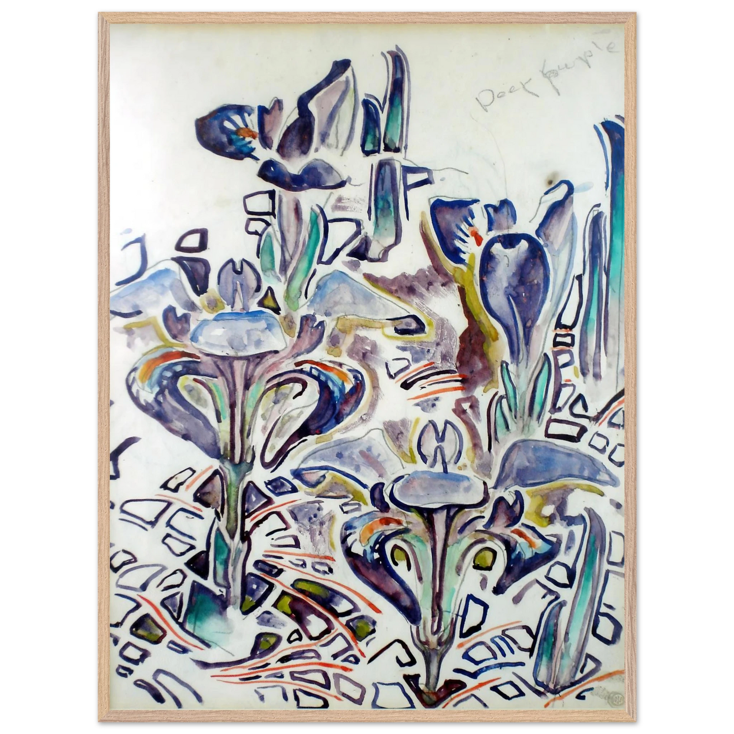 Walter Inglis Anderson - Walter Anderson Wall art - 30x45 cm / 12x18 Inches - Premium Wooden Framed Poster With Fine Art Paper - White frame