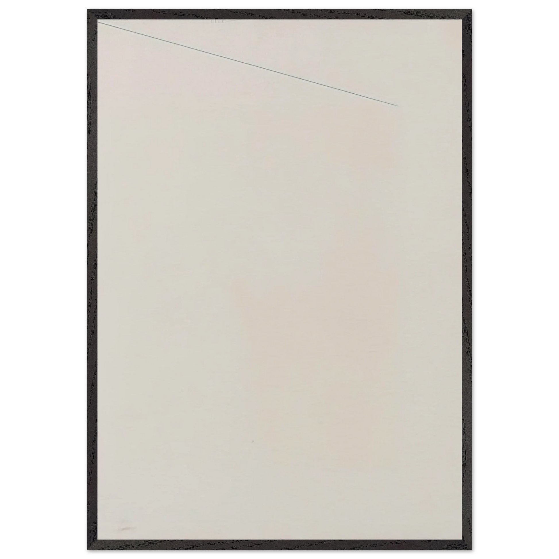 Blue Line N2 - Robert Ryman Framed Art Print – Black Wooden Frame - Default Title - -Framed Art Print