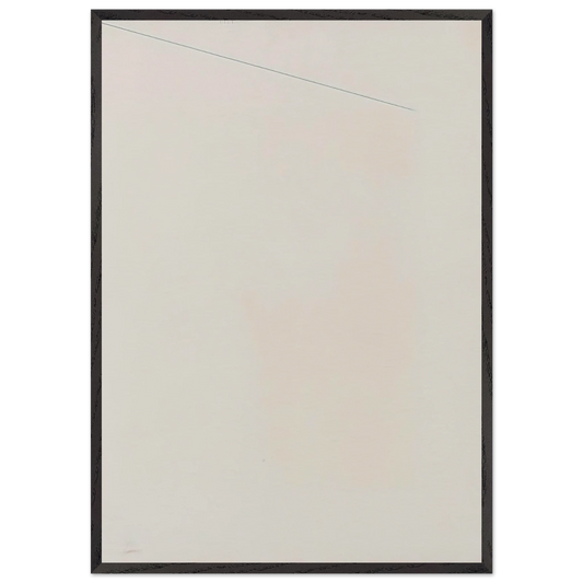 Blue Line N2 - Robert Ryman Framed Art Print – Black Wooden Frame - Default Title - -Framed Art Print