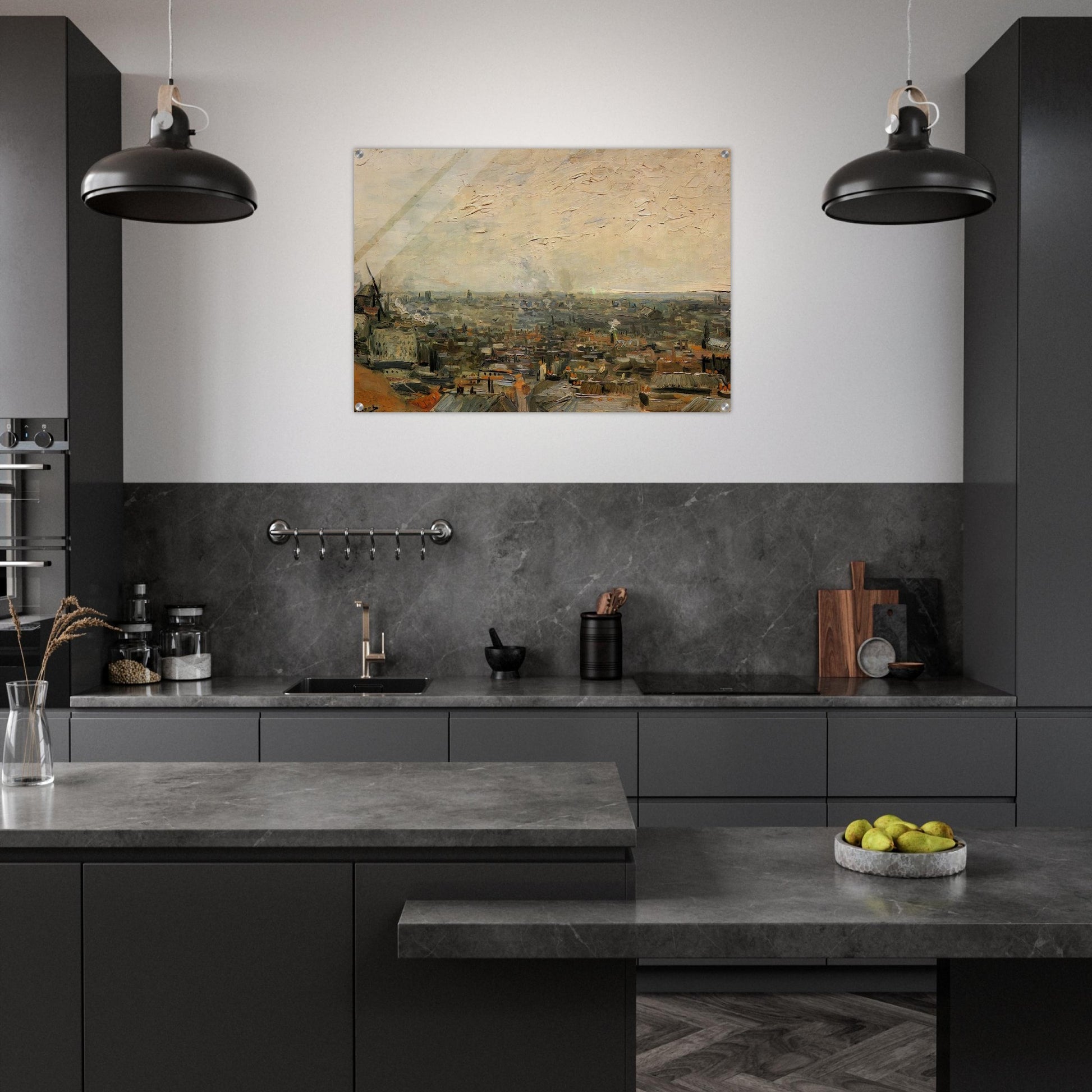 View of Paris from Montmartre - Vincent van Gogh Acrylic Print - 70x100 cm / 28x40″ inches