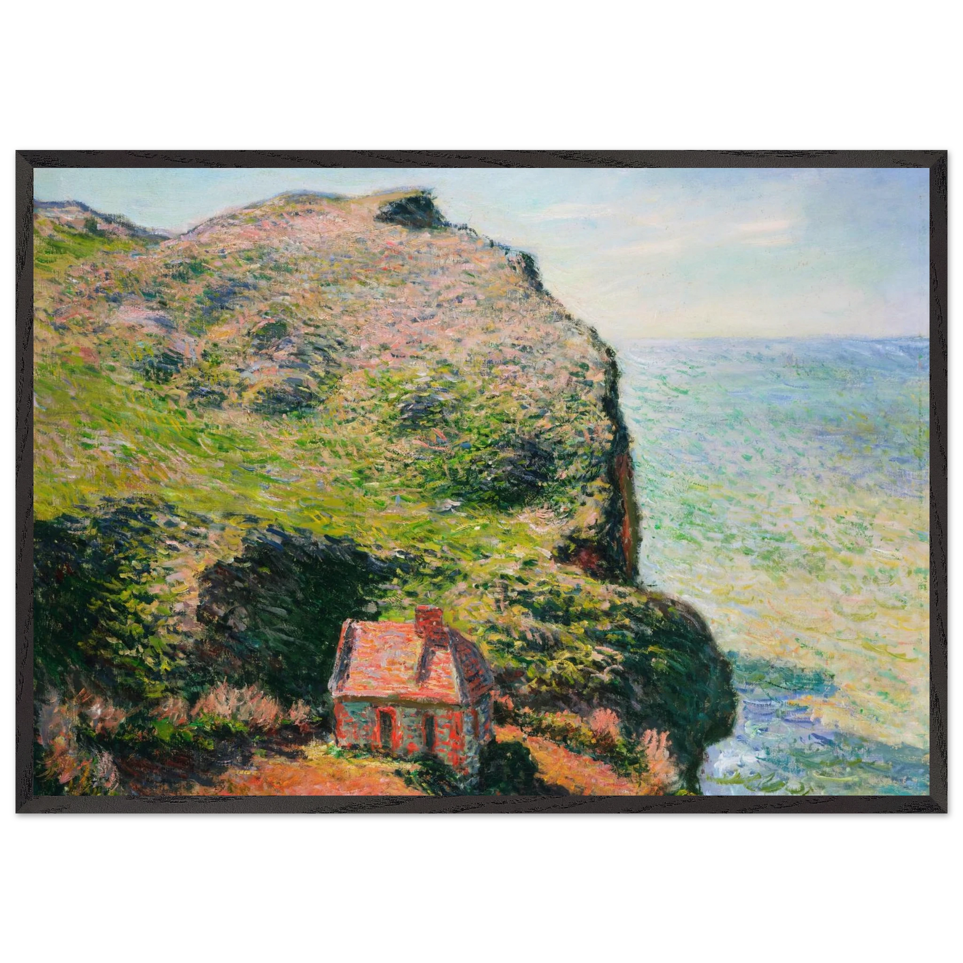 The Customs House - claude monet Framed Art Print – Black Wooden Frame - Default Title - -Framed Art Print