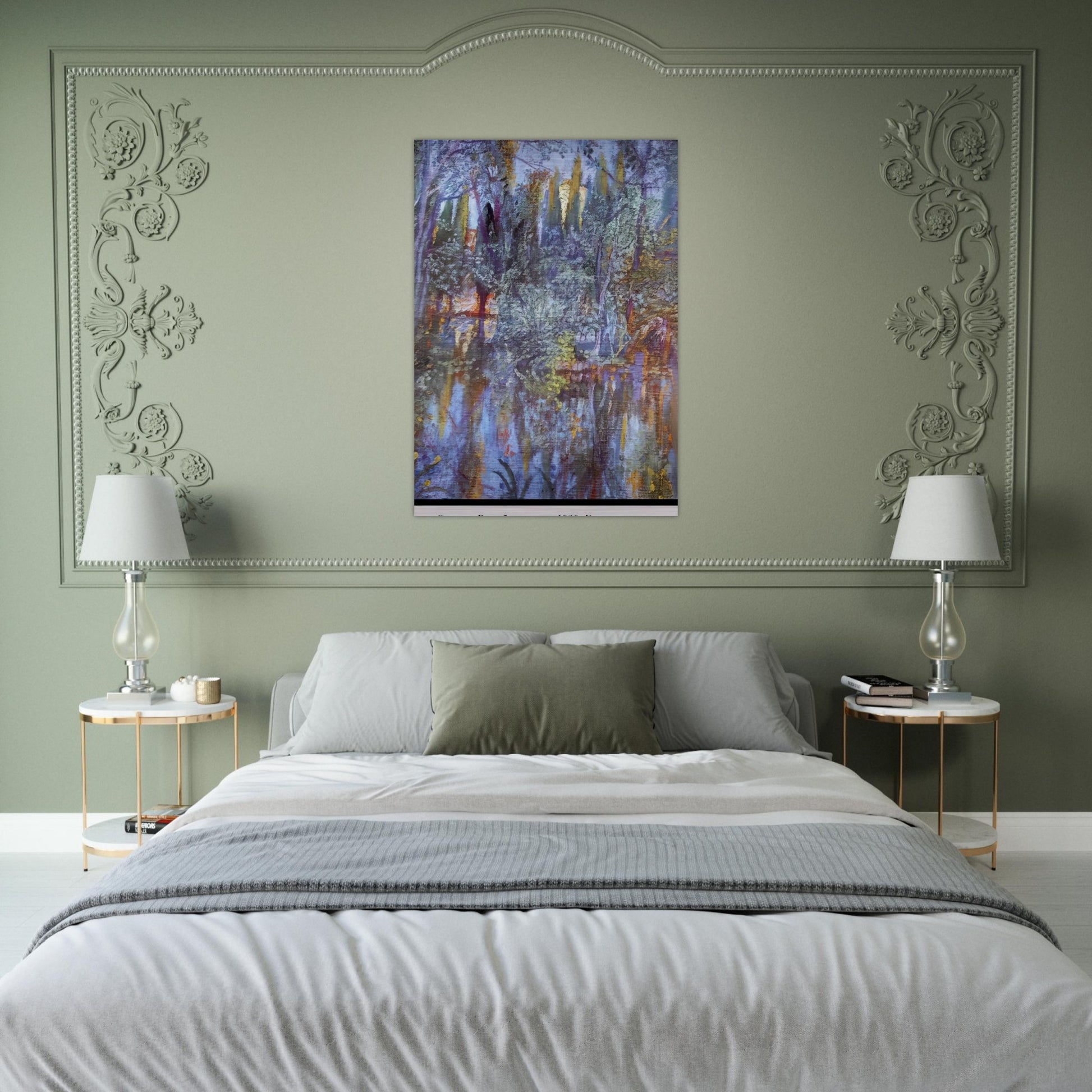 THE LAKE AT VILABERTRAN - Salvador Dali Brushed Aluminum Print - 70x100 cm / 28x40 inches | Salvador Dali Aluminum Print | Salvador Dali Prints