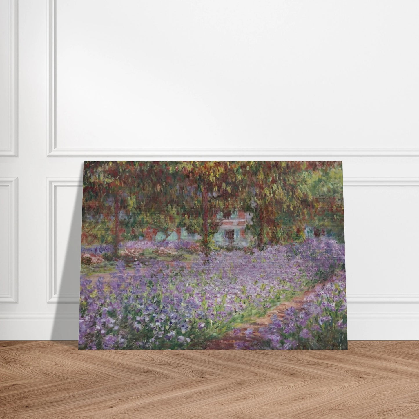 Irises in Monet's Garden - claude monet Brushed Aluminum Print - 70x100 cm / 28x40 inches | claude monet Aluminum Print | claude monet Prints