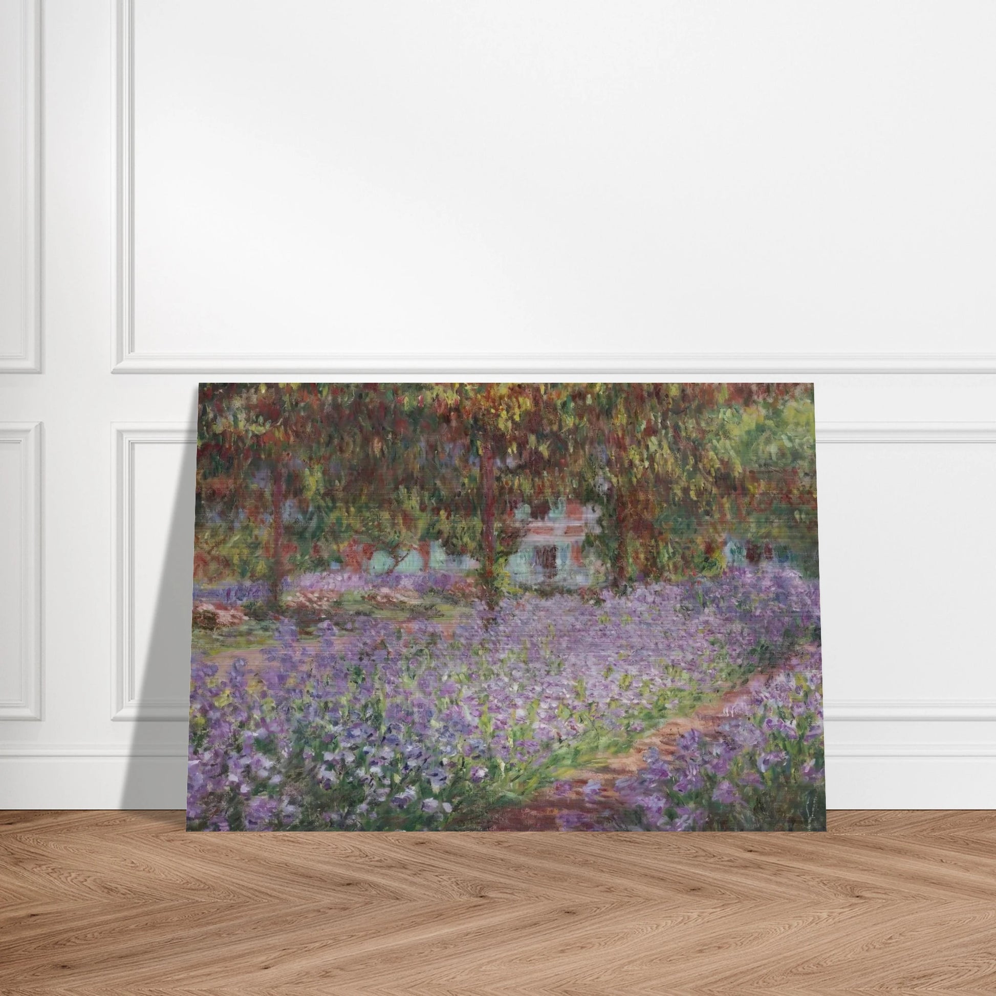Irises in Monet's Garden - claude monet Brushed Aluminum Print - 70x100 cm / 28x40 inches | claude monet Aluminum Print | claude monet Prints