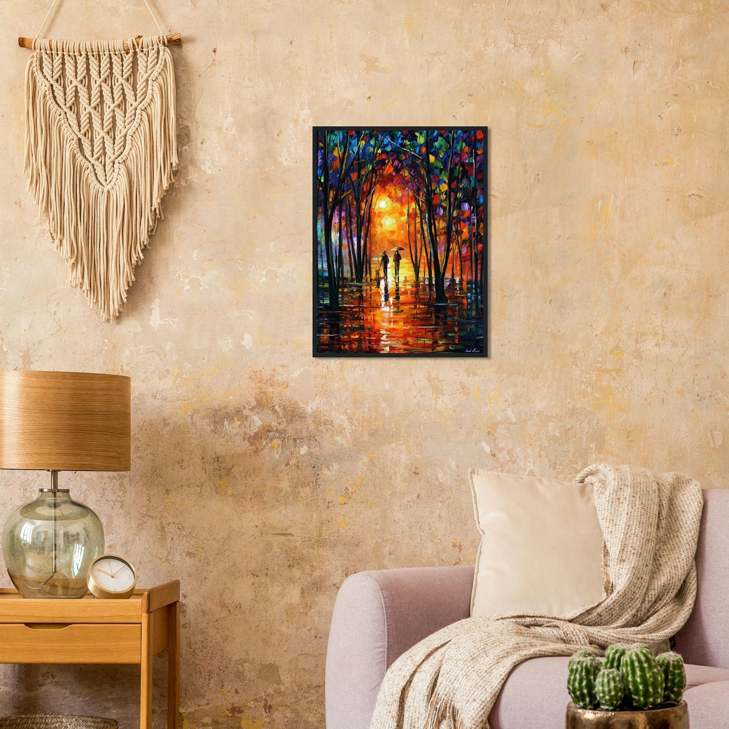 Leonid Afremov Wooden Framed Print - 18x24 inches / 45x60 cm - Wood frame