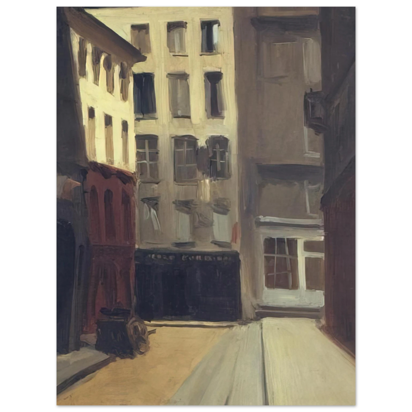 Edward Hopper - Paris Street Fine Art Poster - 13x18 cm / 5x7 inches