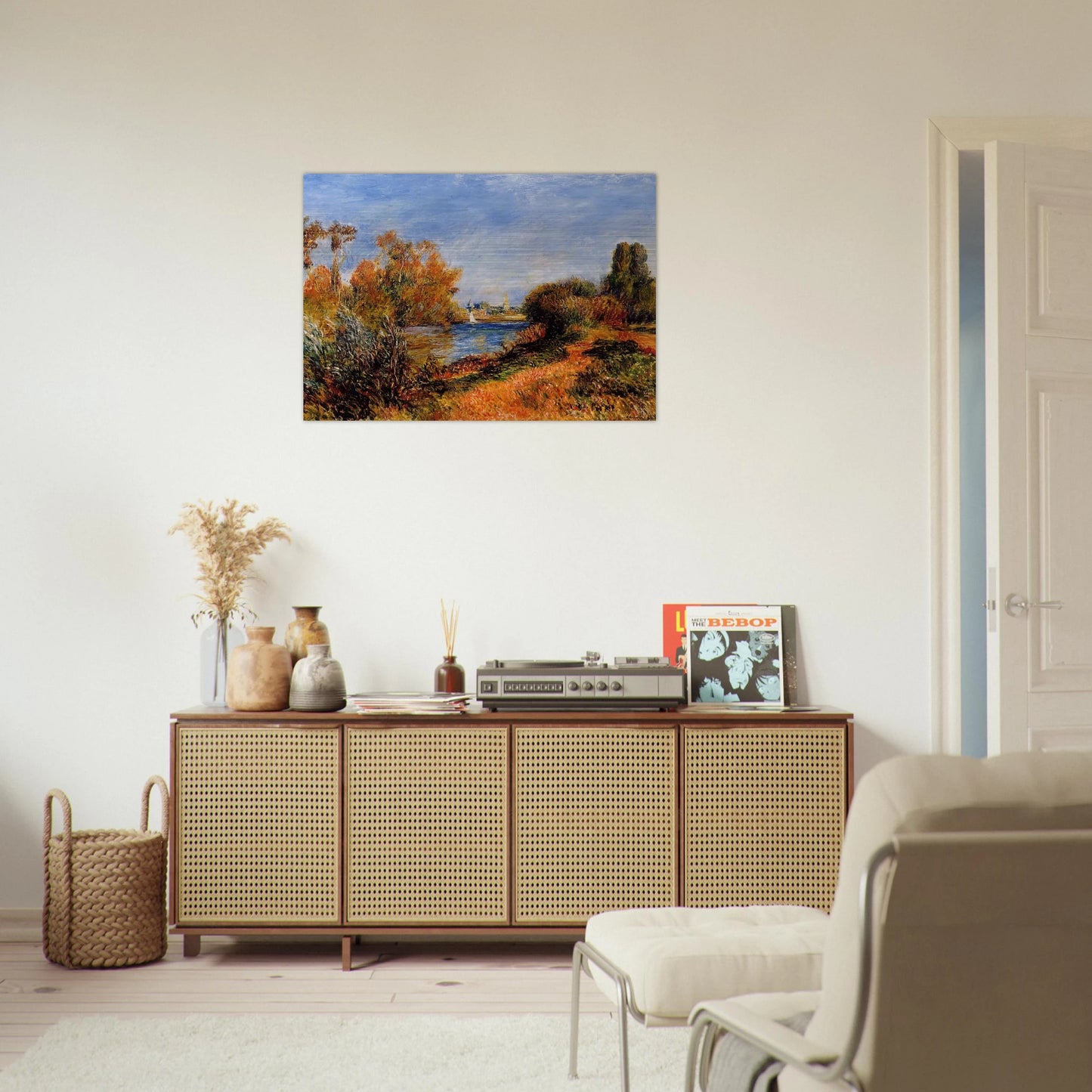 The Seine at Argenteuil - Pierre-Auguste Renoir Brushed Aluminum Print - 70x100 cm / 28x40 inches | Pierre-Auguste Renoir Aluminum Print | Pierre-Auguste Renoir Prints