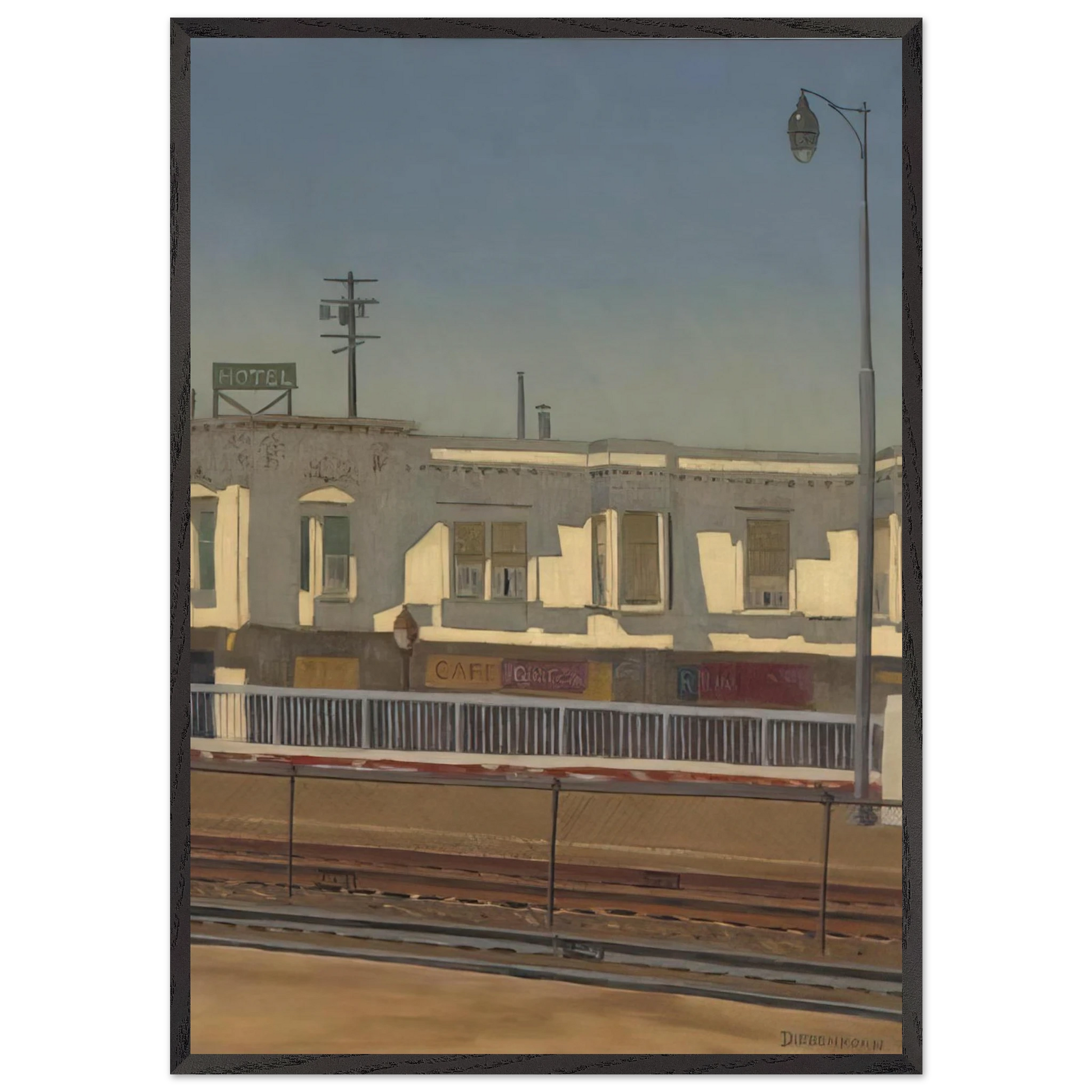 Palo Alto Circle - Richard Diebenkorn Framed Art Print – Black Wooden Frame - Default Title - -Framed Art Print