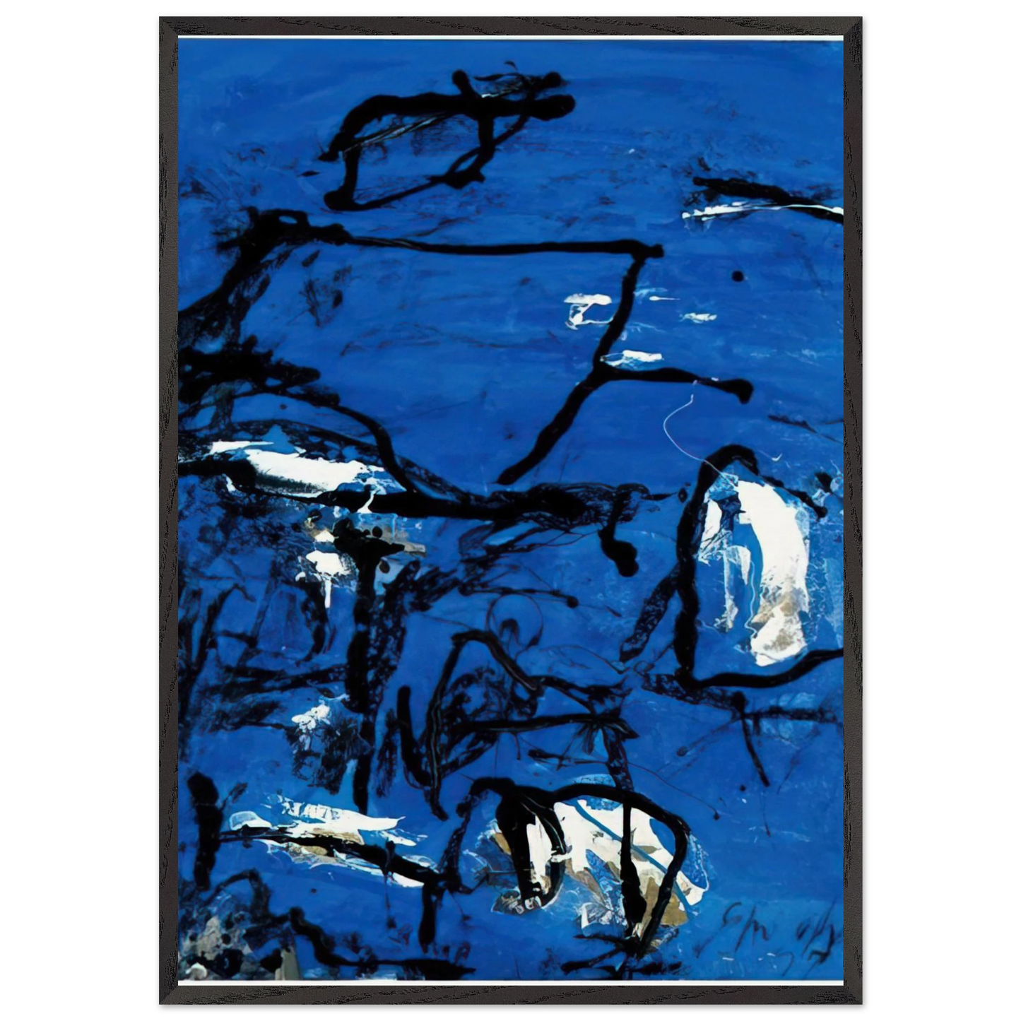 Cuma - Tachisme - Emil Schumacher Framed Art Print – Black Wooden Frame - Default Title - -Framed Art Print