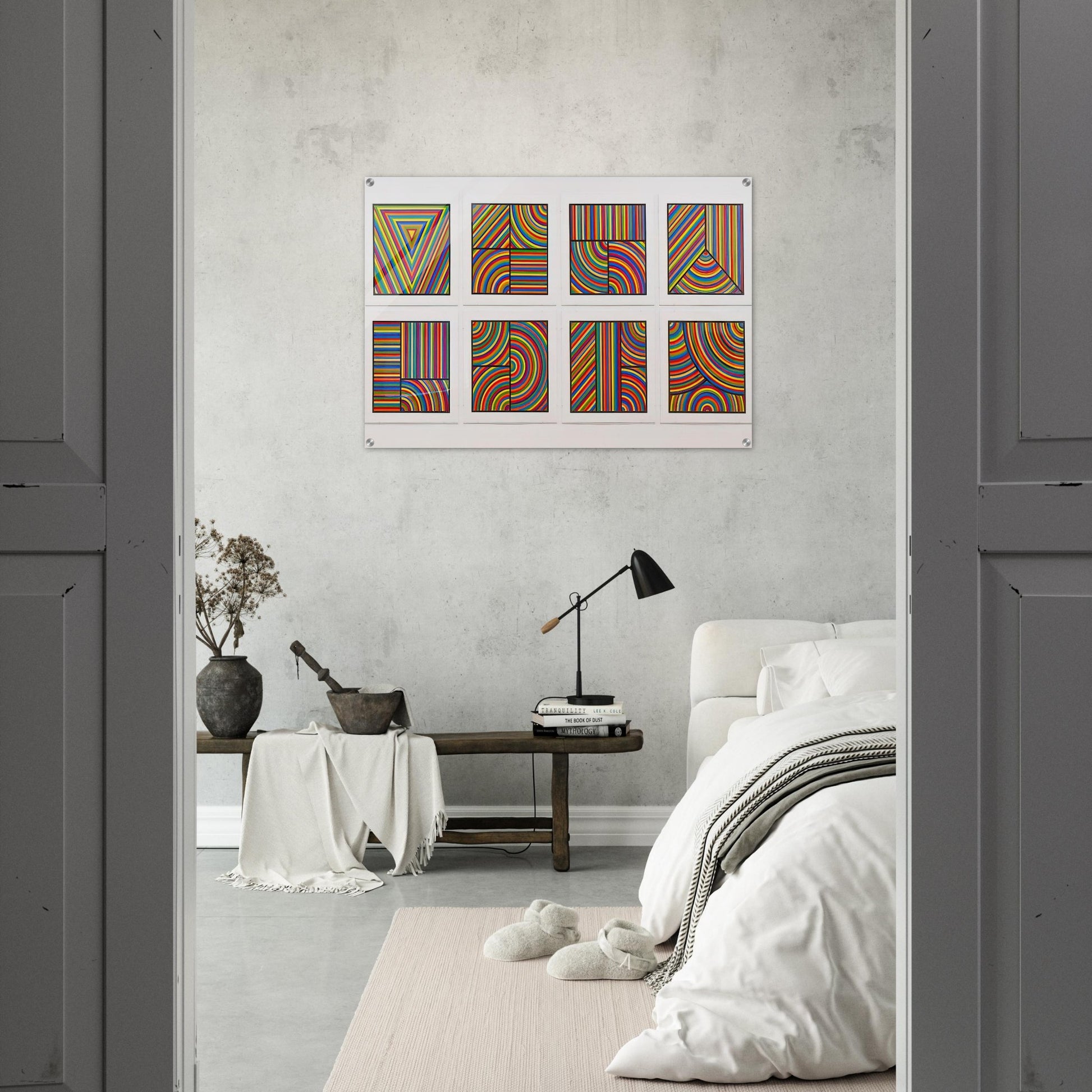 Color Bands Wadsworth Portfolio - Sol LeWitt Acrylic Print - 70x100 cm / 28x40″ inches | Sol LeWitt Wall Art | Sol LeWitt Prints