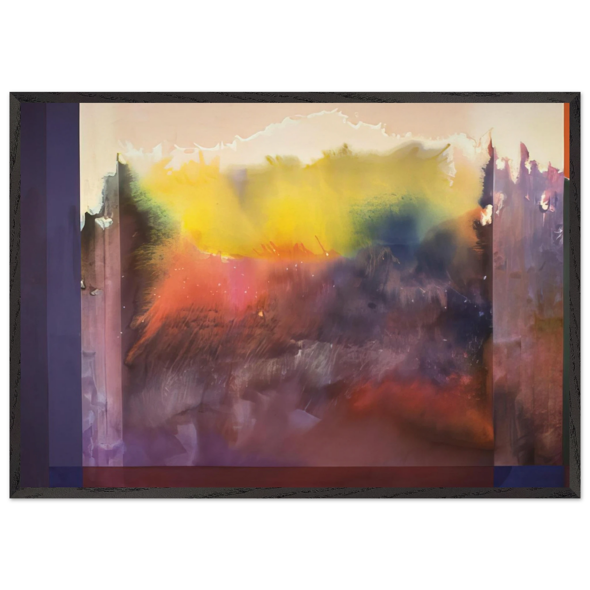 Vision Of Paradise - 1985 - Ronnie Landfield Framed Art Print – Black Wooden Frame - Default Title - -Framed Art Print