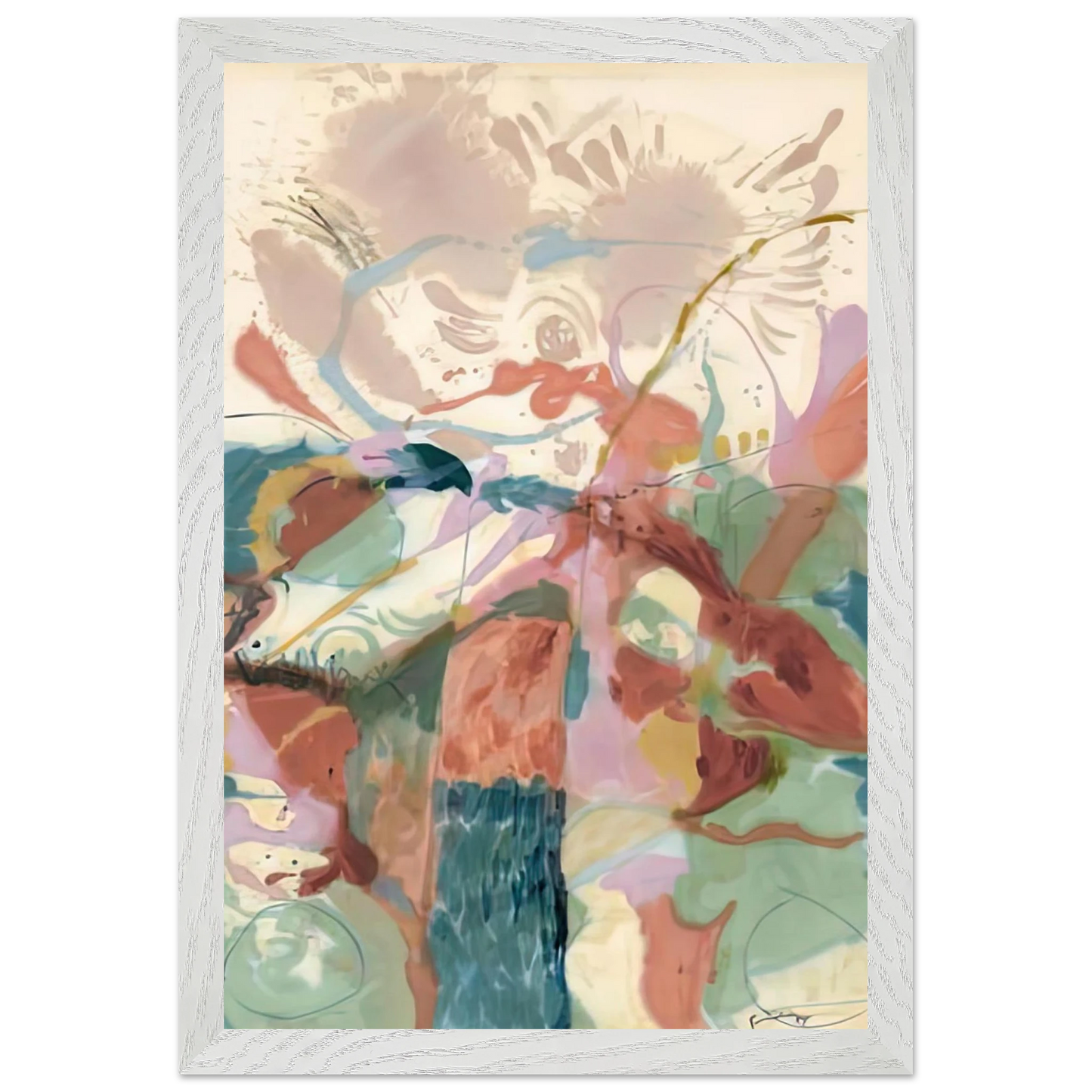 Helen Frankenthaler - Jacob's Ladder, 1957- Wall Art - 30x40 cm / 12x16 inches - Premium Wooden Framed Poster With Fine Art Paper - Wood frame