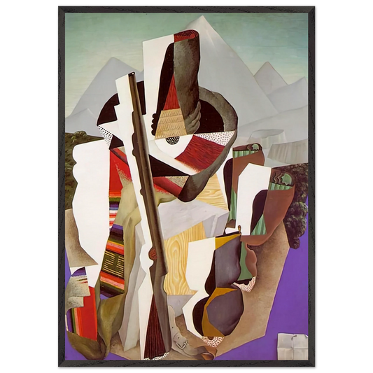 ZAPATISTA LANDSCAPE THE GUERRILLA 1915 - Diego Rivera Framed Art Print – Black Wooden Frame - Default Title - -Framed Art Print