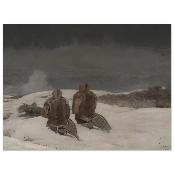 Winslow Homer - BELOW ZERO  75x100 cm / 30x40inches Fine Art Poster