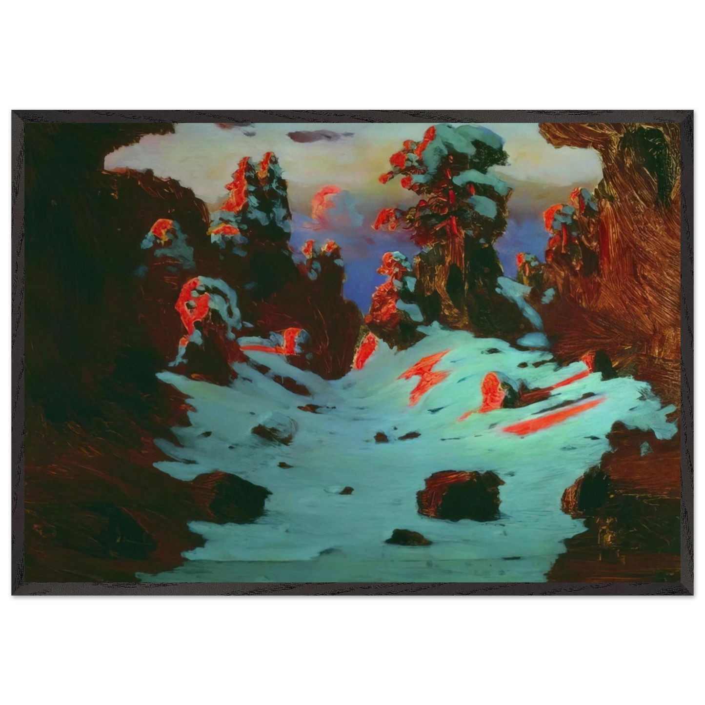 Sunset Effect - Arkhyp Kuindzhi Framed Art Print – Black Wooden Frame - Default Title - -Framed Art Print