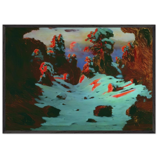 Sunset Effect - Arkhyp Kuindzhi Framed Art Print – Black Wooden Frame - Default Title - -Framed Art Print