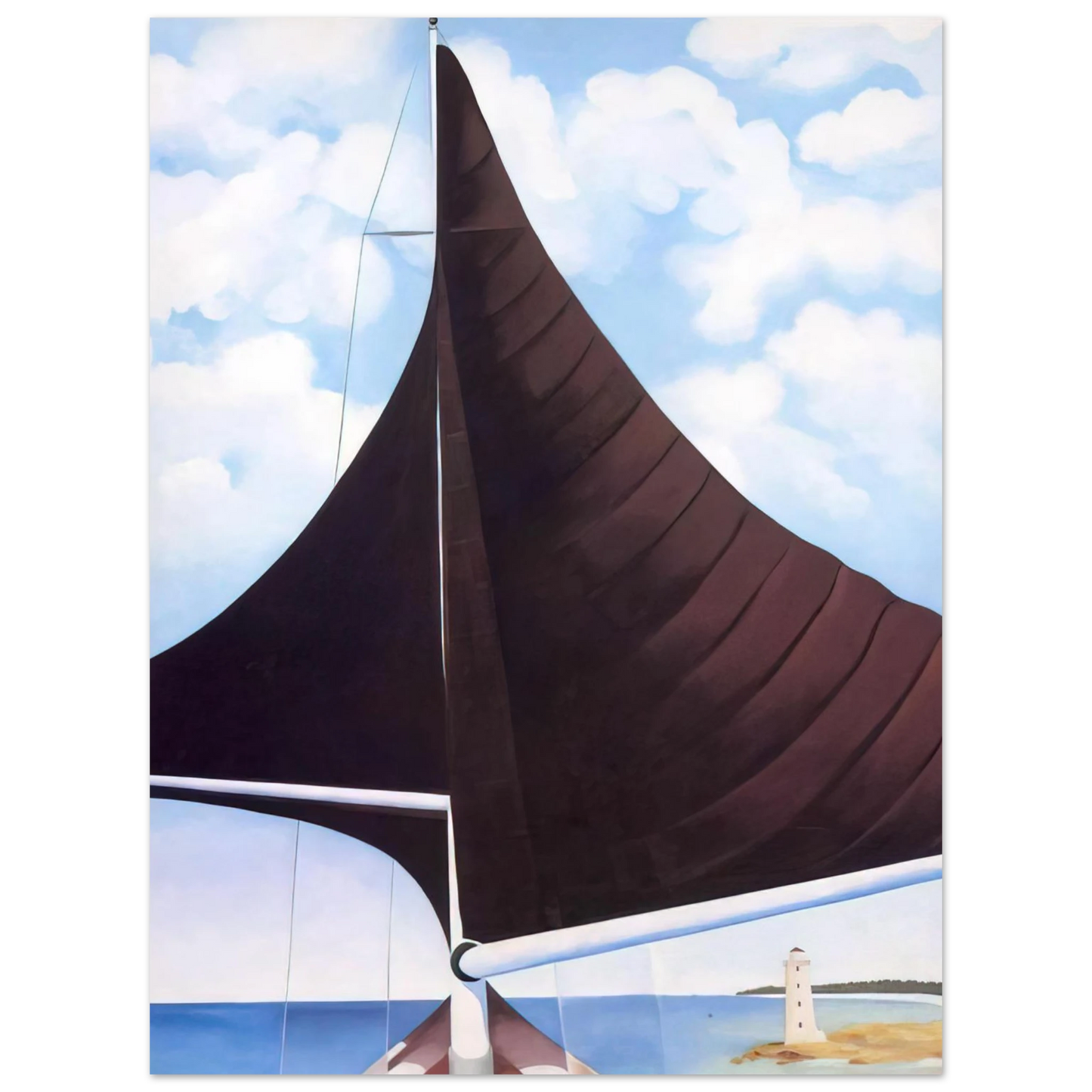 Georgia O'Keeffe - Brown Sail, Wing on Wing, Nassau Fine Art Poster - 13x18 cm / 5x7 inches