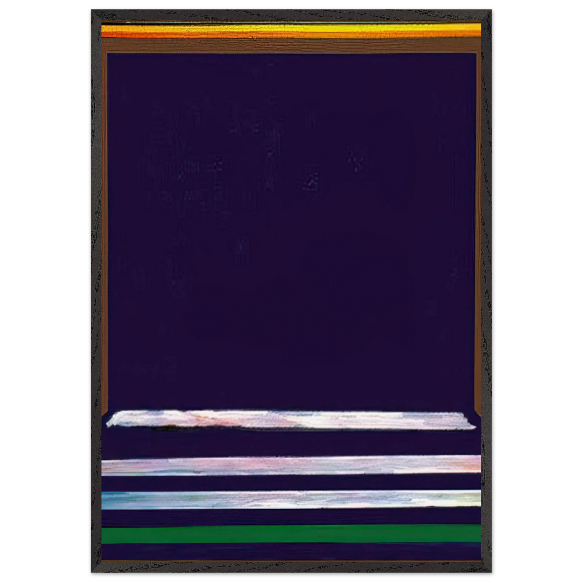 The Howl of Terror - 1967 - Ronnie Landfield Framed Art Print – Black Wooden Frame - Default Title - -Framed Art Print