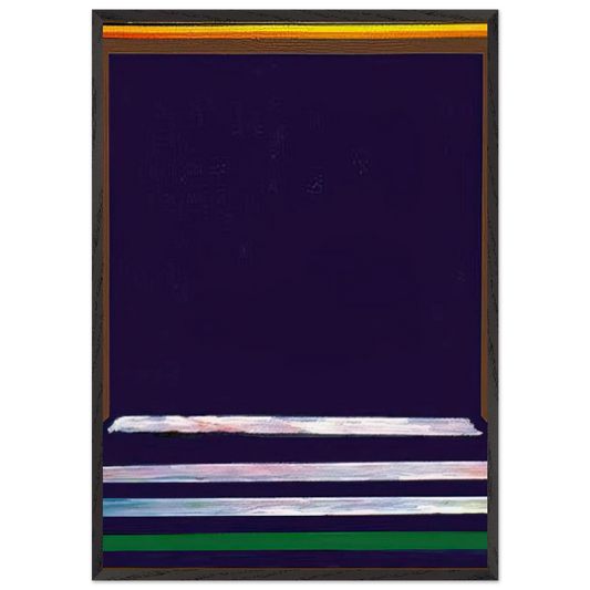 The Howl of Terror - 1967 - Ronnie Landfield Framed Art Print – Black Wooden Frame - Default Title - -Framed Art Print